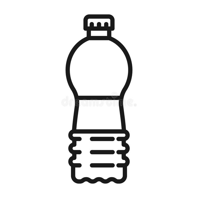 Plastic Bottle Line or Outline Icon Vector Illustration Stock Vector