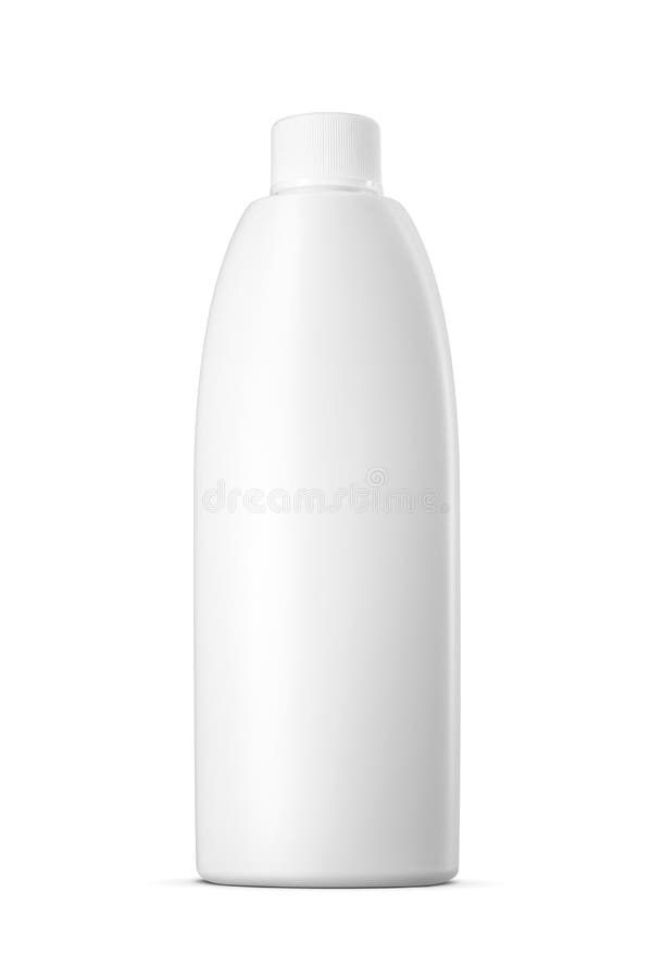 Plastic bottle for liquid cooktop cleaner products isolated on white stock image