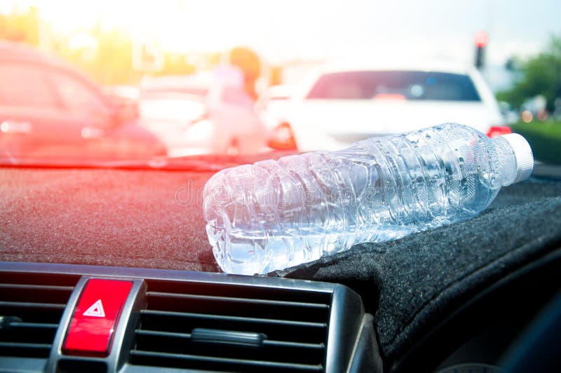 Driver Drinking Water In The Car Stock Image Image of hand, easy