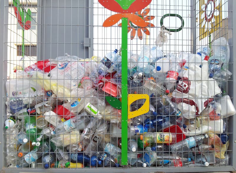 Plastic Bottles In Recycling Container Editorial Photo Image of