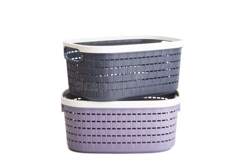 Plastic Box for Laundry Isolated Stock Image Image of plastic