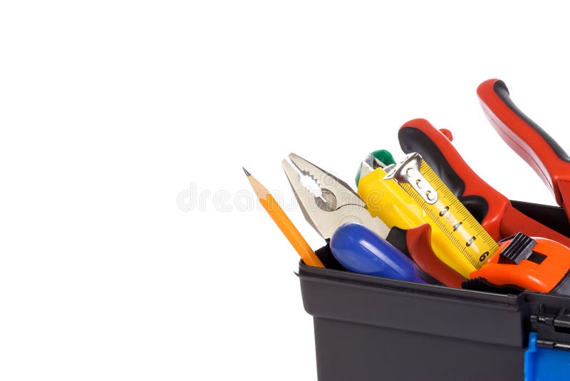 Plastic box with tools