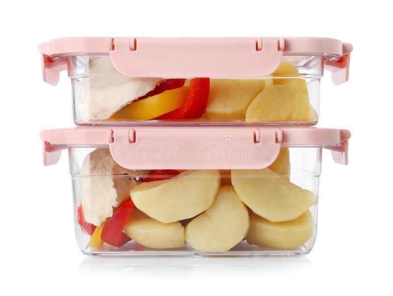 Plastic Boxes with Fresh Prepared Meal on White Stock Photo Image of food, cooked 152775100