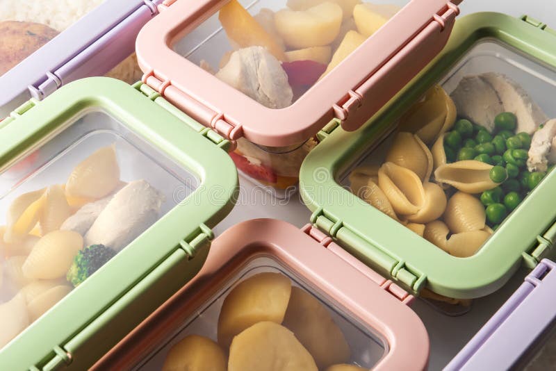 Plastic Boxes with Prepared Meal Stock Photo Image of lunch, nutrition 152775212