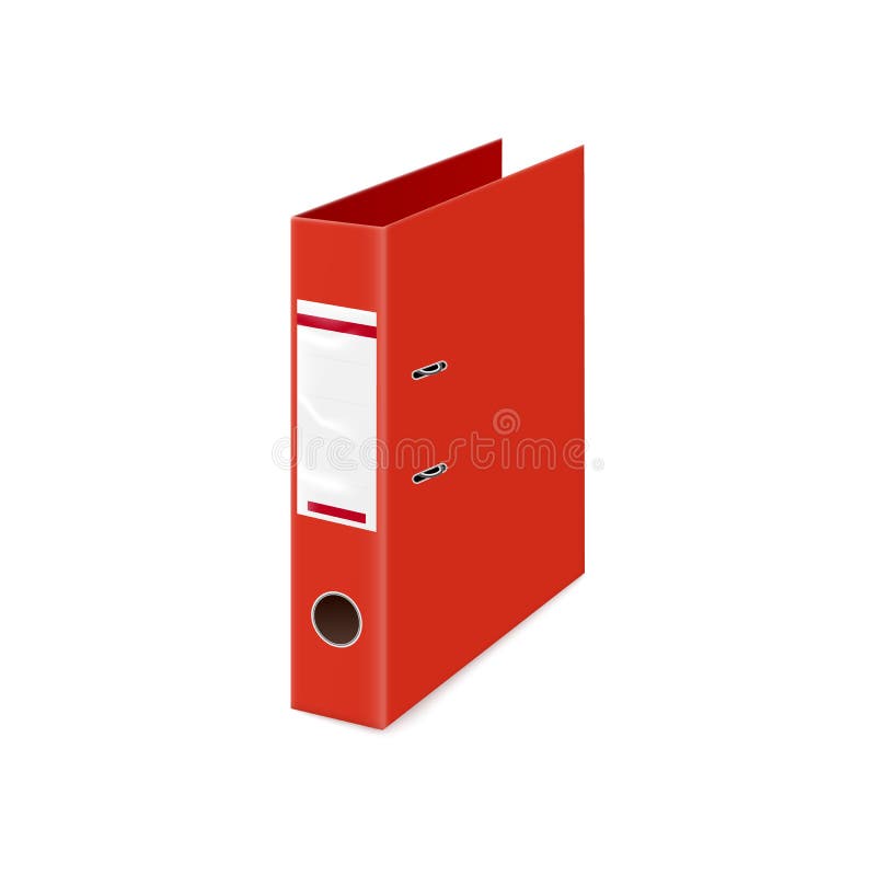 Plastic Cardboard Binder Folder Template Realistic Vector Illustration