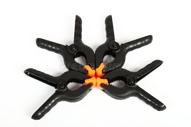Plastic Black Orange Clamps White Stock Photos Free & RoyaltyFree