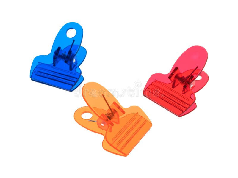 Plastic Bag Clips on a White Background Stock Photo Image of seal