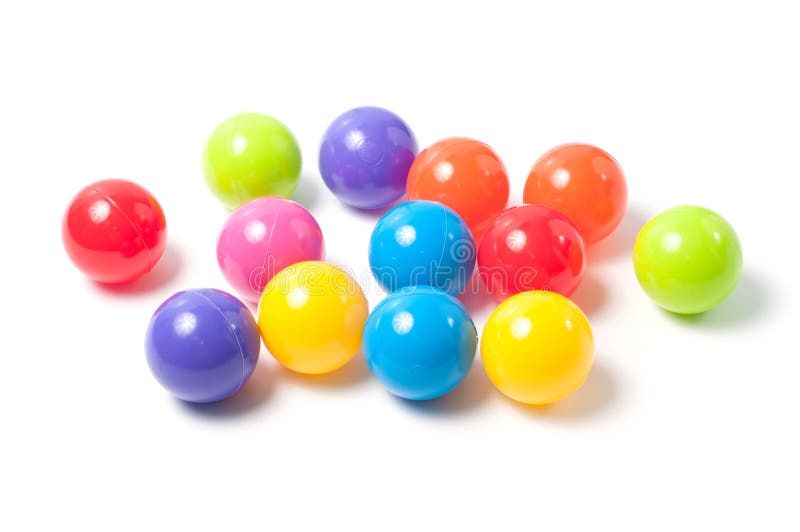 Plastic colored balls royalty free stock photos