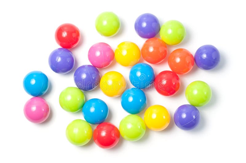 Plastic colored balls royalty free stock photography