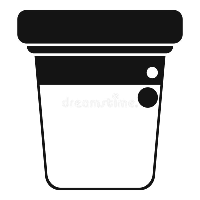 Plastic container for analysis holding medical sample vector illustration