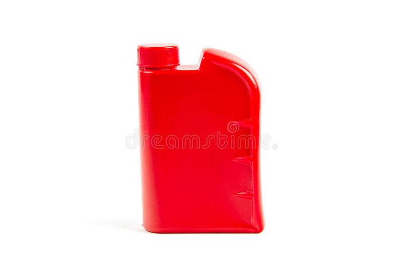 Plastic Container for Motor Oil Isolated ,Car Oil Bottle Stock Photo