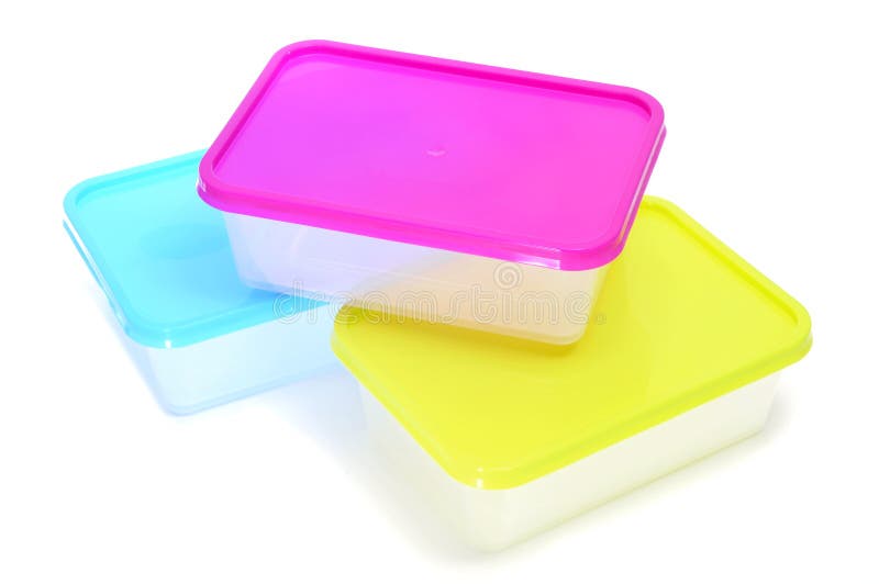 Plastic containers stock image Plastic containers stock image