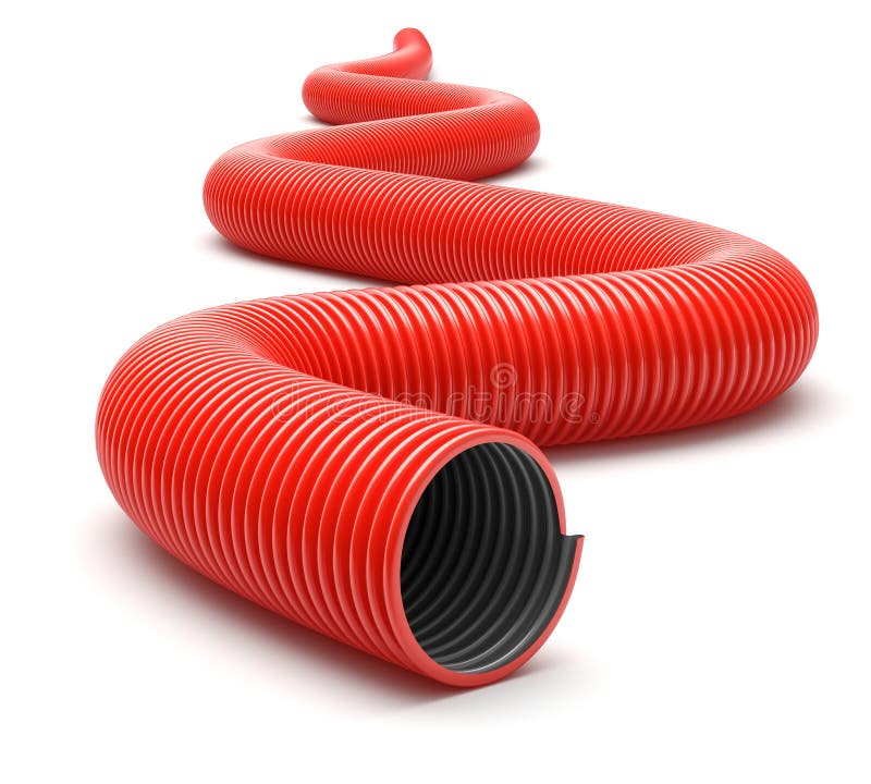 Plastic Corrugated Tube for Electrical Installation Stock Illustration
