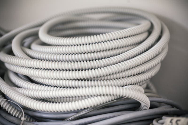 Plastic corrugated tubes stock image. Image of closeup 100762161