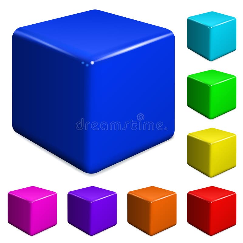 Plastic cubes stock illustration