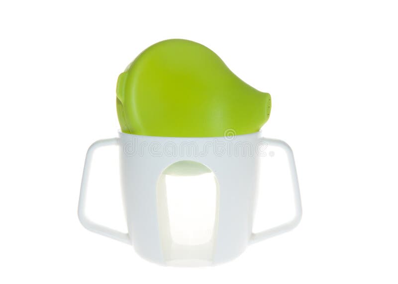 Plastic Cup Bottle for Kids, Cup and Green Lid Stock Photo Image of kids, growth 37608682