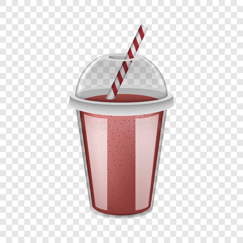 Red disposable cup with drinking straw Royalty Free Vector