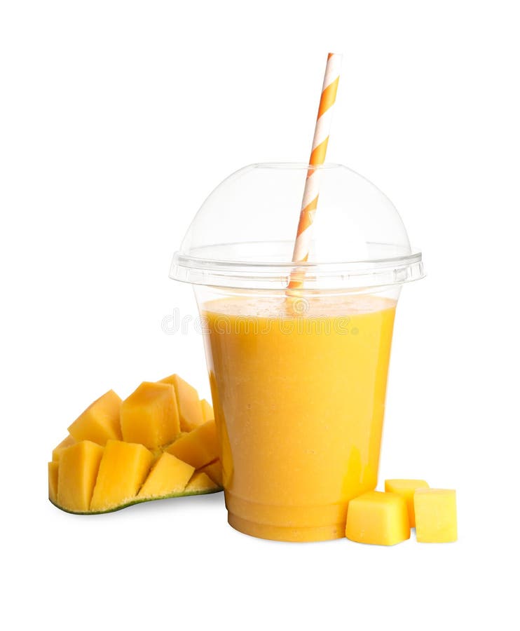 https://thumbs.dreamstime.com/b/plastic-cup-tasty-mango-smoothie-fresh-fruit-white-background-plastic-cup-tasty-mango-smoothie-fresh-fruit-257814693.jpg