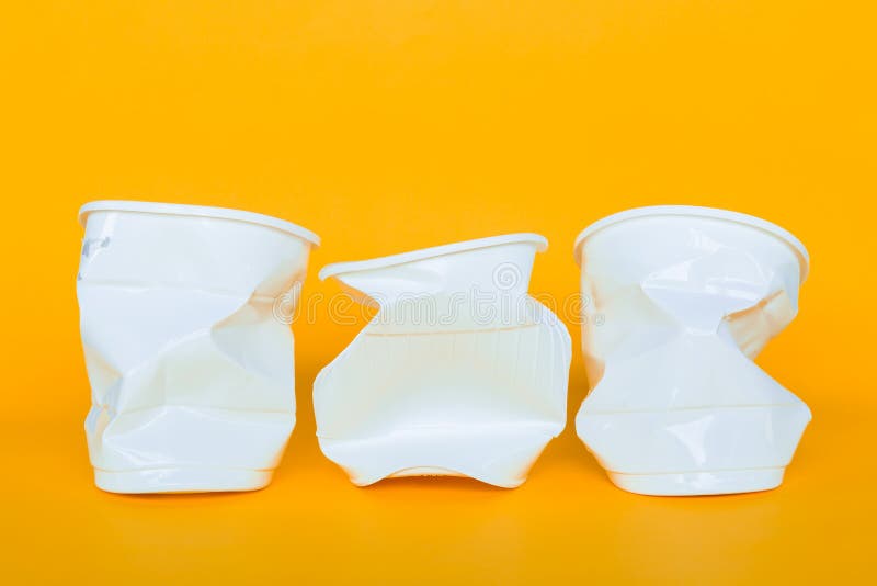 Plastic Cups into the Garbage Stock Image Image of recycle, drink