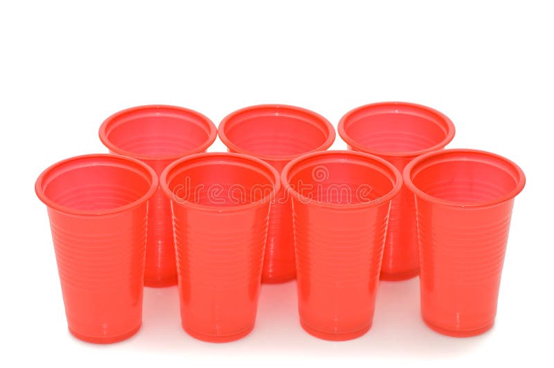 Plastic Cups Isolated On The White Stock Photo Image of