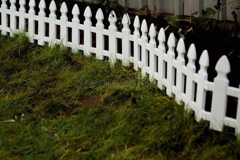 Plastic Decorative Small Fence for a Flower Bed on a Personal Plot