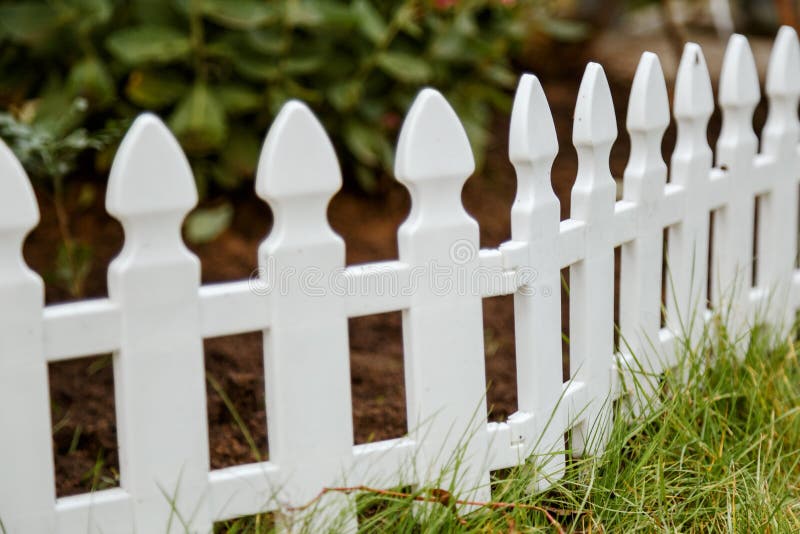 Plastic Decorative Small Fence for a Flower Bed on a Personal Plot