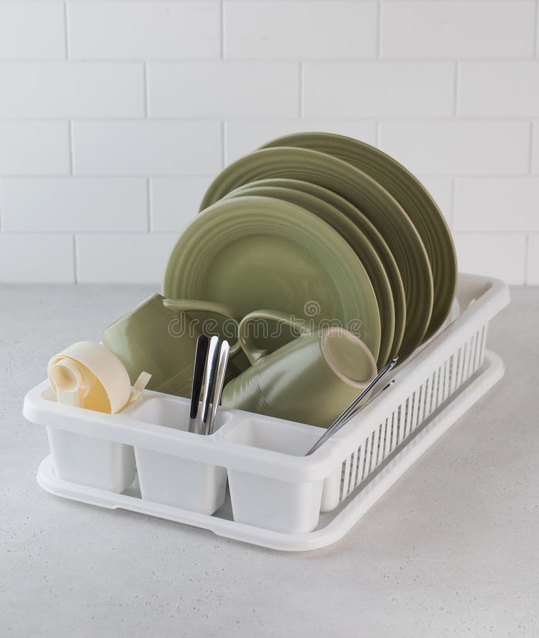 Kitchen Foldable Dish Plate Drying Rack Organizer Drainer Plastic