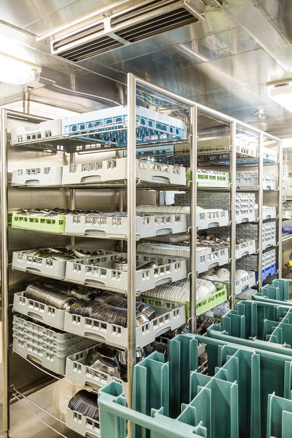 Plastic Dishwasher Racks in Kitchen Stock Image Image of cooking