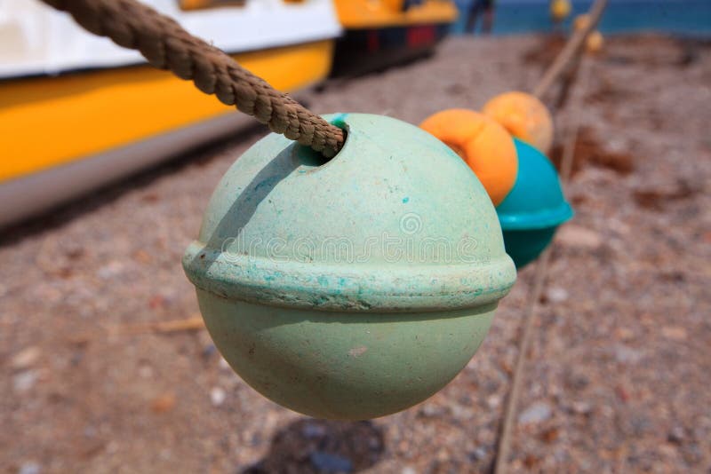 Plastic Float for Fishing Nets on Ship Stock Photo Image of summer