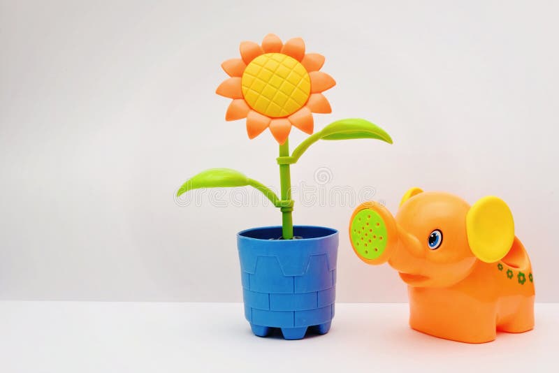 Plastic flower toy stock image. Image of flower, education 44100327