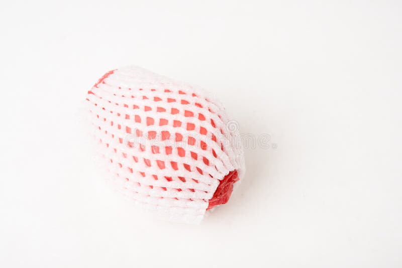 Plastic Foam Stick, Packing, Fruit Wrapping, Packaging Stock Photo