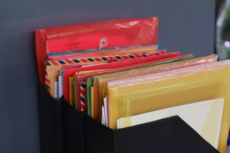 Plastic Folder and Paper Folder, in Black Bindek Stock Image Image of