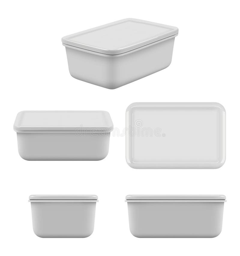 Download Plastic Food Container. Mock Up Empty Boxes For Caring Products Kitchen Storage For Shelves ...