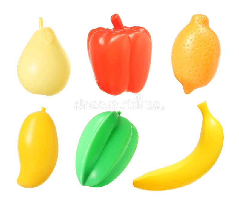 Plastic Fruit To Play in Preschool Children Stock Photo Image of corn, fake 48733264