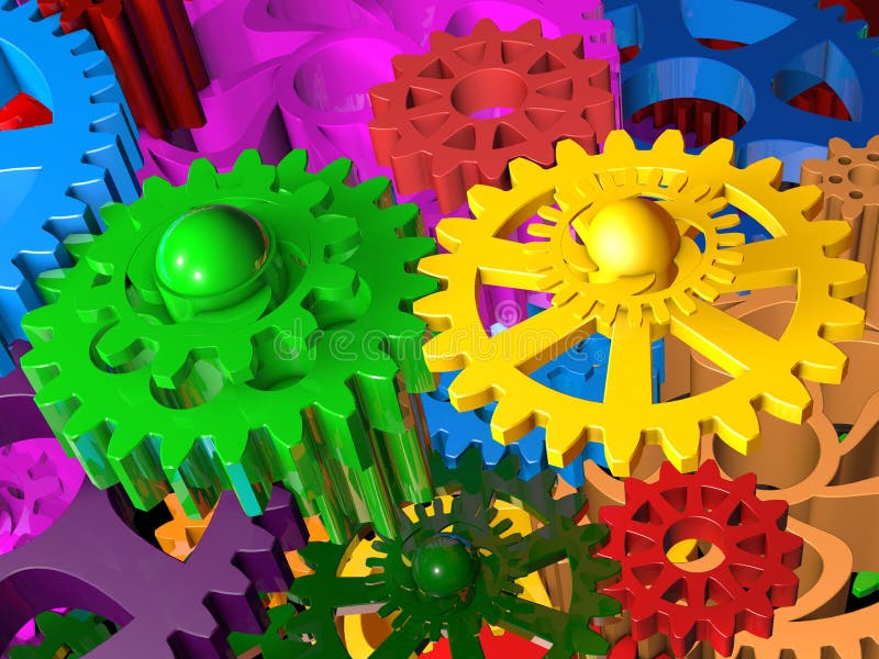 Plastic gears stock illustration. Illustration of engineering 11945608