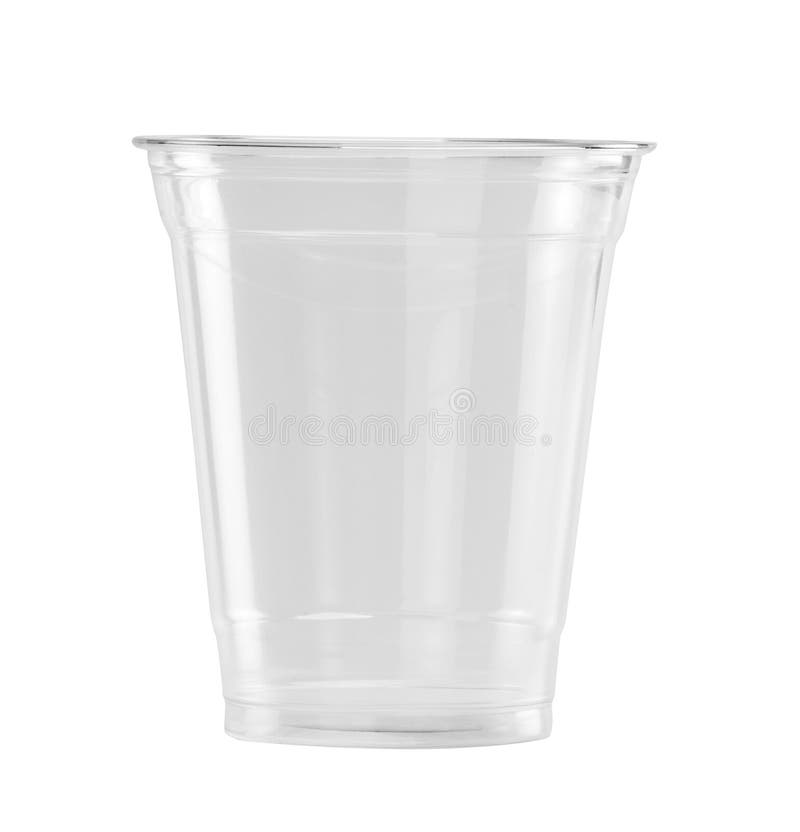 Plastic Glass On White Background With Clipping Path Stock Image