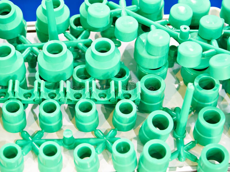 Plastic Parts for Pipe Connection in Store Stock Image Image of