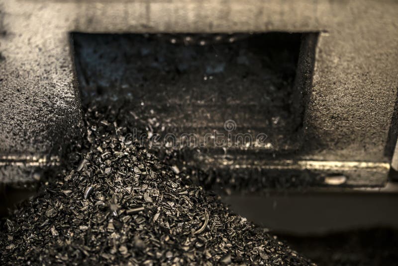 Plastic Grinding Process Close Up View Stock Photo Image of mill