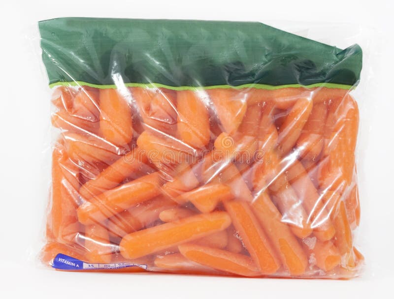 Download Baby Carrots In Plastic Bag Stock Image Image Of Organic Healthy 118659115 Yellowimages Mockups