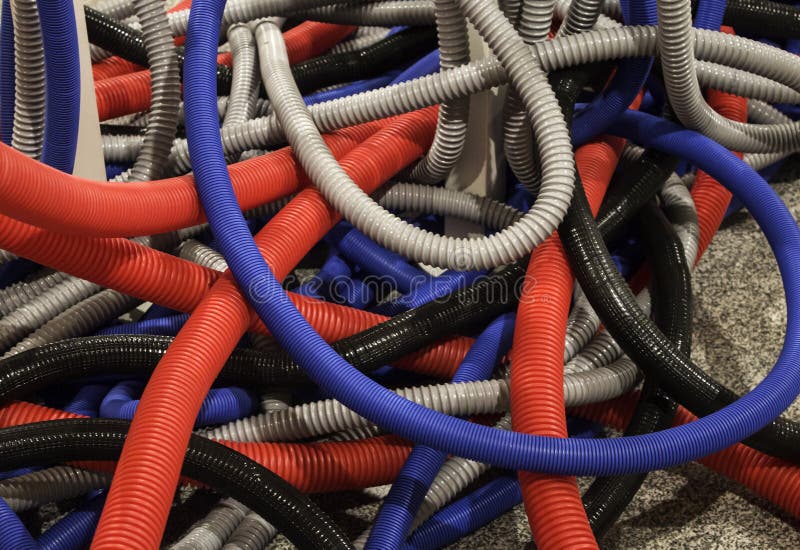 Plastic industry pipes stock photo. Image of piping 102401290