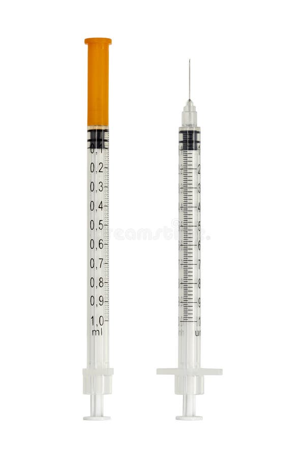 Plastic Insulin Syringe Isolated Stock Image Image of vaccine