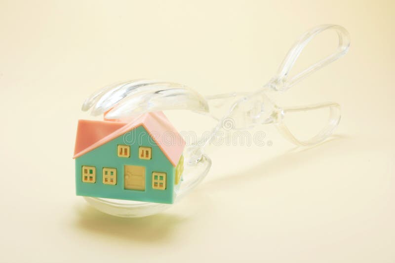 Plastic Kitchen Tongs with Toy House Stock Photo Image of domain