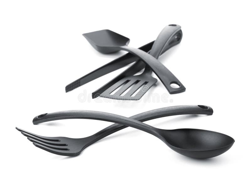 Two Plastic Kitchen Utensils Stock Image Image of equipment