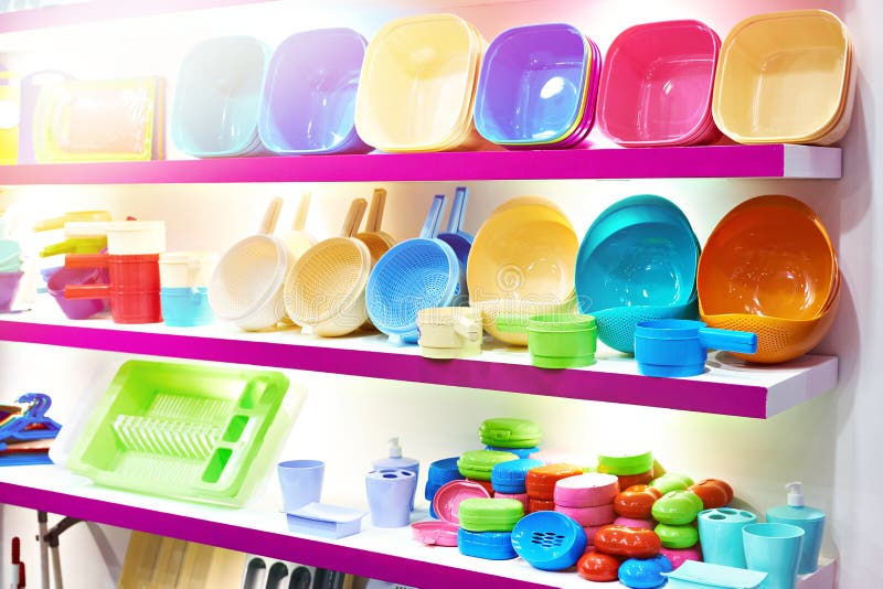 Plastic Kitchenware in Store Stock Image Image of product, kitchen