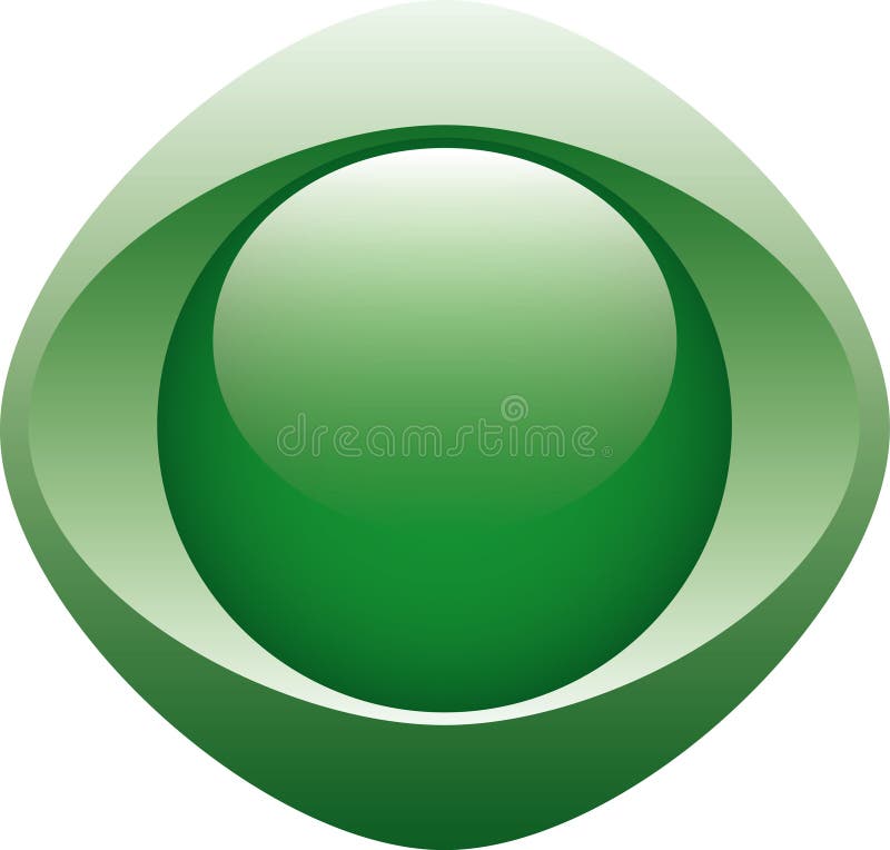 The vector green plastic button for design decisions. The vector green plastic button for design decisions