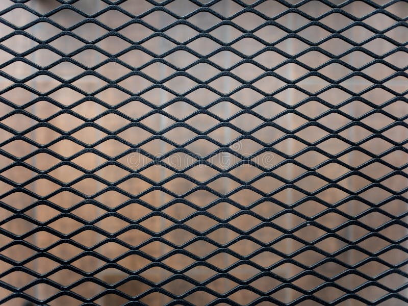 Plastic mesh black color with blur background stock photo