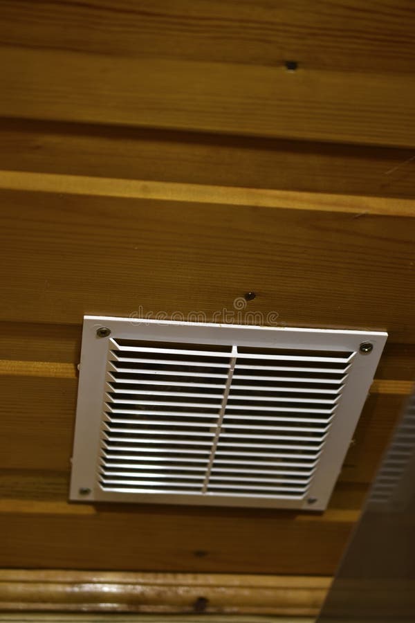 Plastic Mesh Ventilation in the Wooden Ceiling of the House