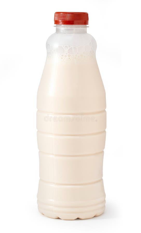 Plastic milk bottle stock image. Image of drink, milk 132184611