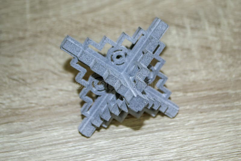 Plastic Model Printed on Powder 3d Printer from Polyamide Powder. Stock