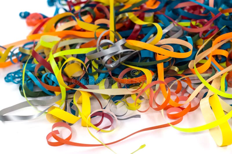 Plastic Multicolored Coiled Streamers Stock Photo Image of decor